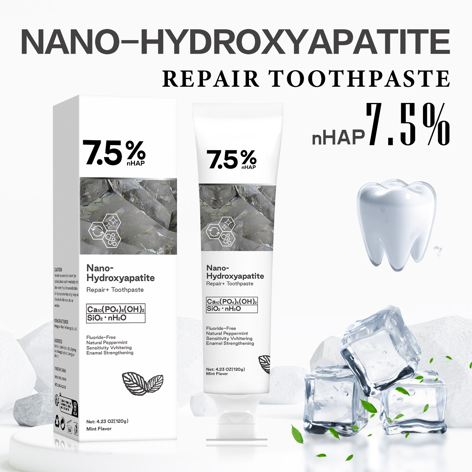Teeth Whitening Best - Dentifrice au nano-hydroxyapatite pour éliminer les
