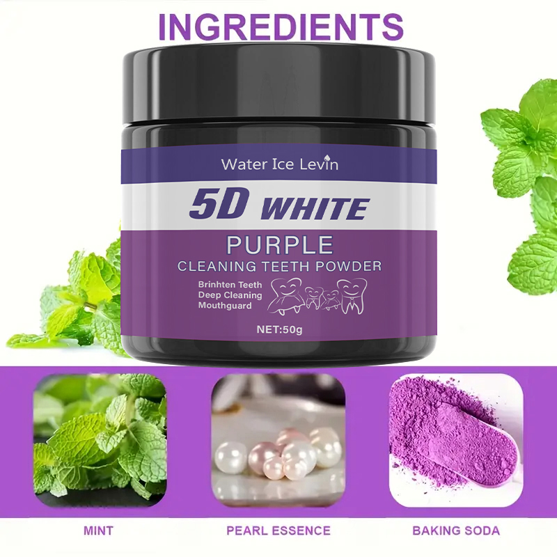 Teeth Whitening With Baking Soda - Poudre nettoyante pour les dents 5D