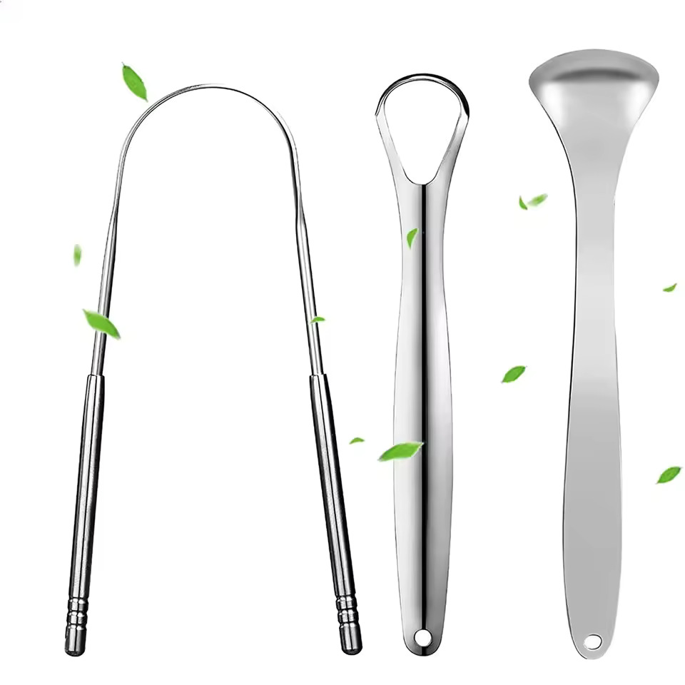 Tongue Scraper Metal - 1 pièce/2 pièces/3 pièces/4 pièces Grattoir
