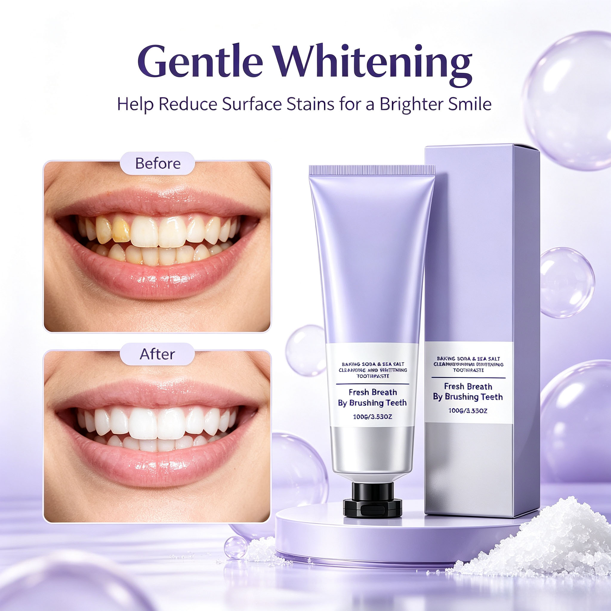 Teeth Whitening With Baking Soda - Dentifrice au bicarbonate de soude et