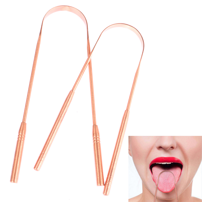 Tongue Scraper Metal - Grattoir à langue en cuivre, brosse
