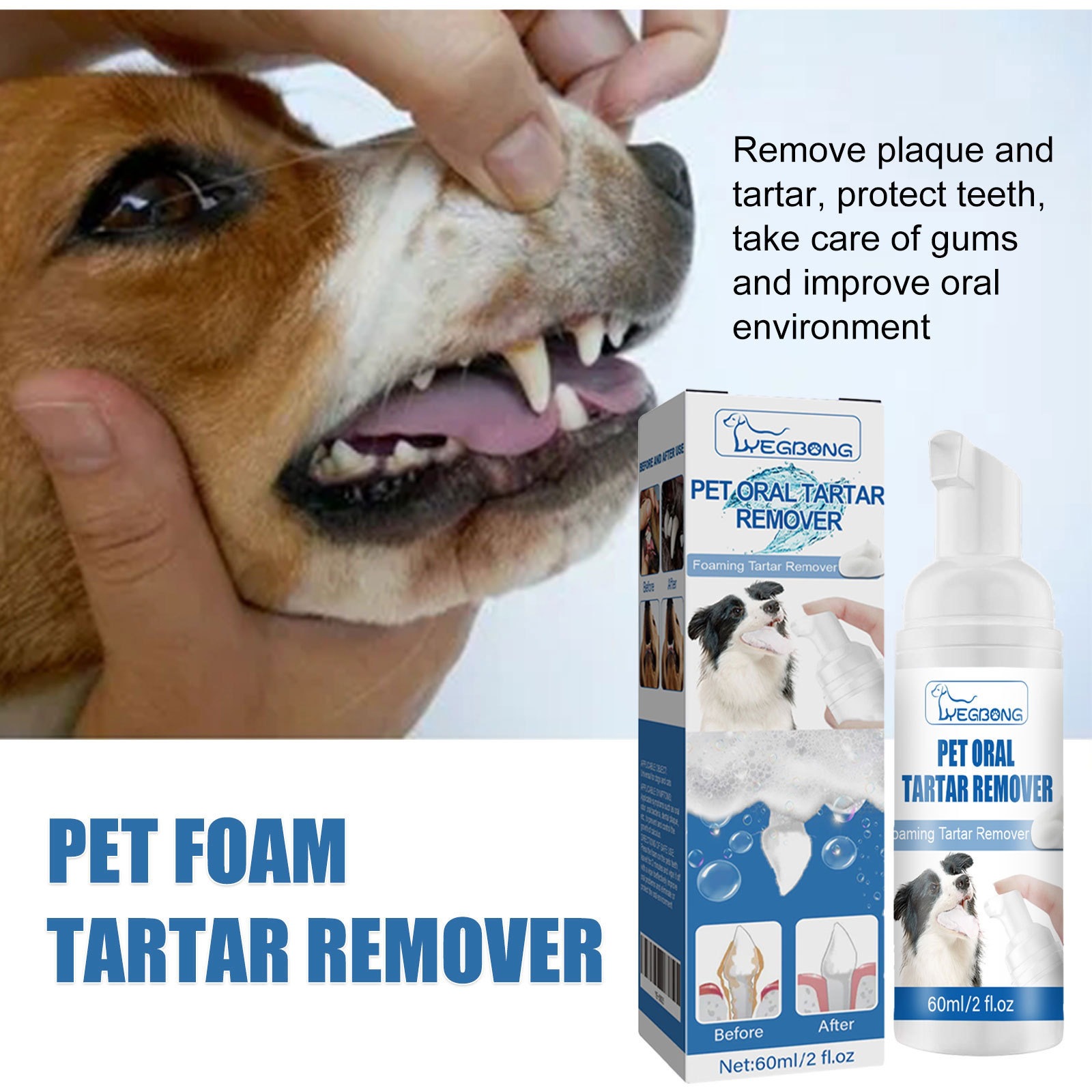 Teeth Whitening Effective - Nettoyant pour le tartre des animaux