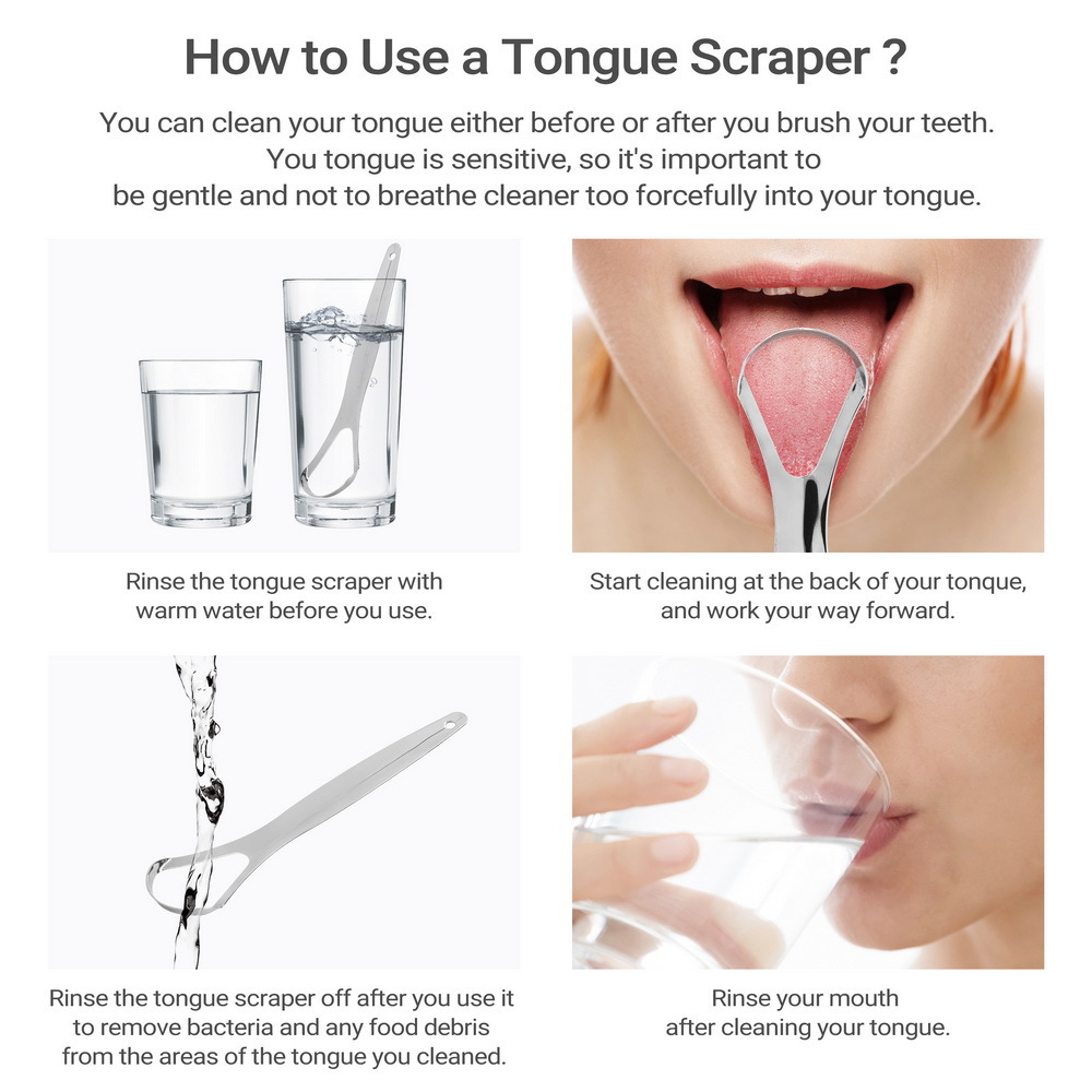 Grattoir à langue en métal pou - Tongue Scraper Metal avis et prix