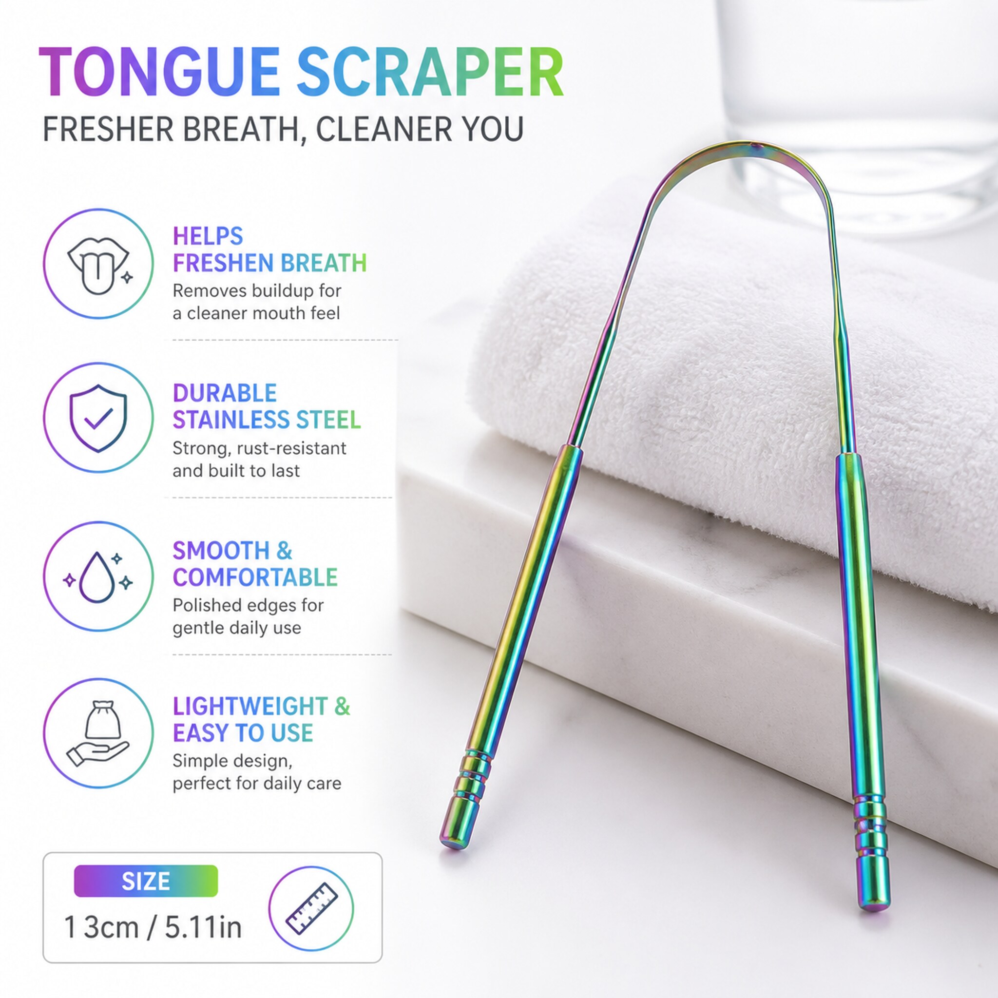Nettoyeur de langue en métal,  - Tongue Scraper Metal avis et prix