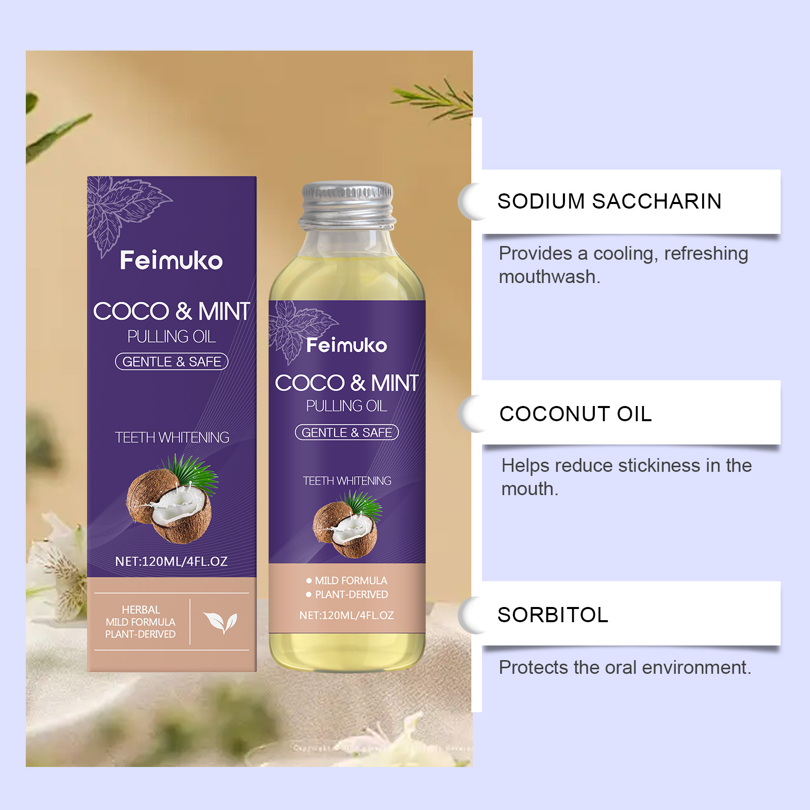 Huile de noix de coco et de me - Coconut Oil Pull avis et prix