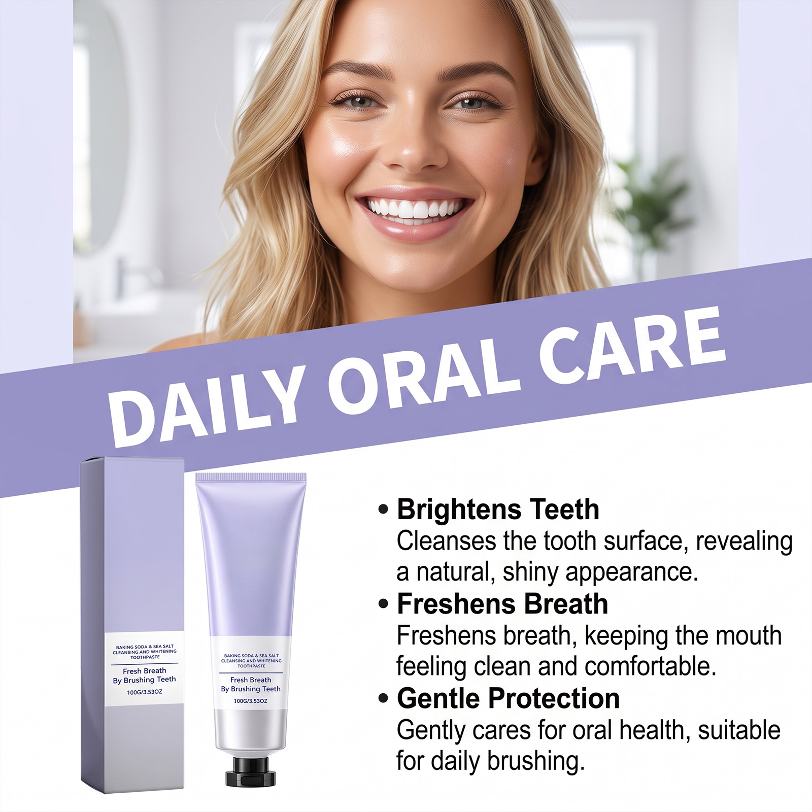 Dentifrice blanchissant au sel - Teeth Whitening With Baking Soda avis et prix