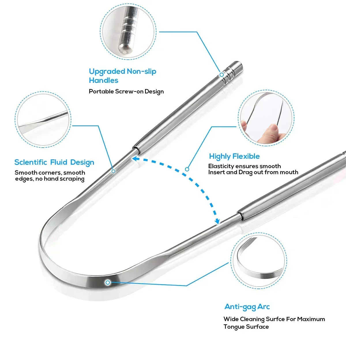 Grattoir à langue en métal Pre - Tongue Scraper Metal avis et prix