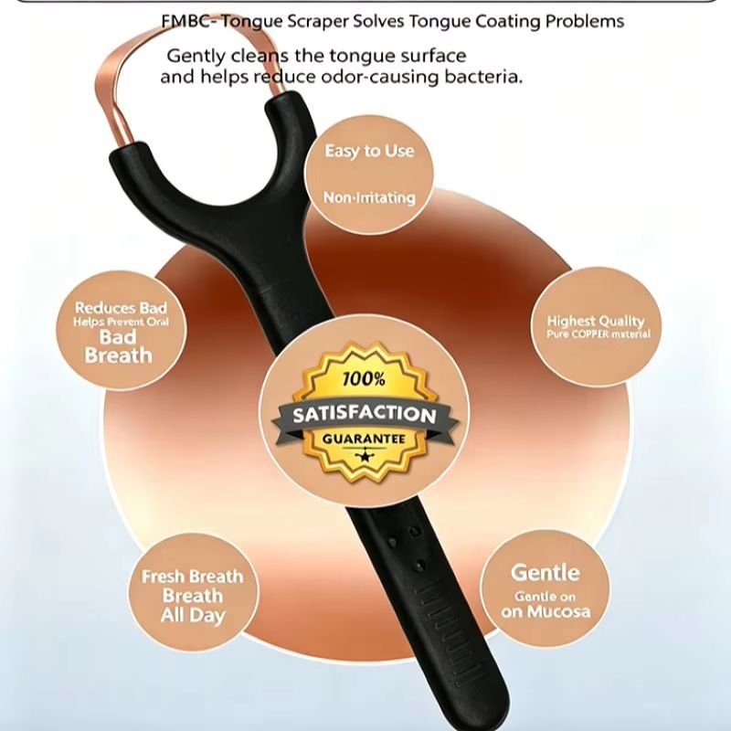 Gratte-langue en cuivre pur en - Tongue Scraper Metal avis et prix