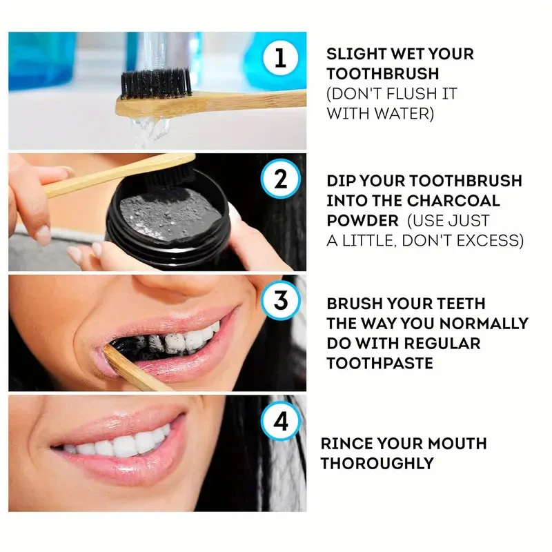 Poudre de blanchiment éclairci - Teeth Whitening Charcoal Powder avis et prix